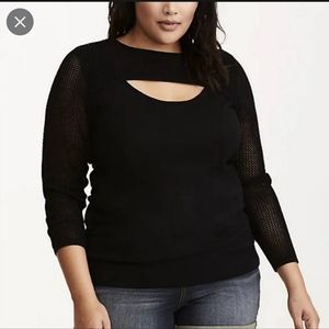 ✨NWT✨ Torrid Mixed Stitch Peekaboo Sweater